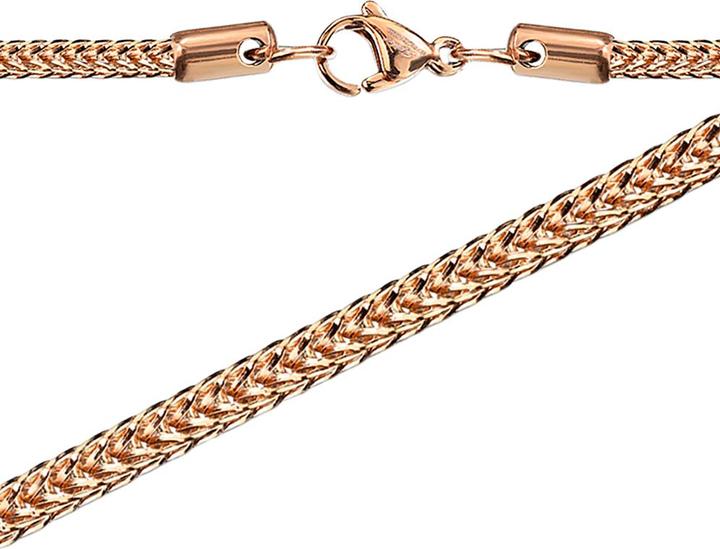 Star Piercing Kette Quadratische Weizenkette rosegold (Chirurgenstahl 316L, ohne Messing)