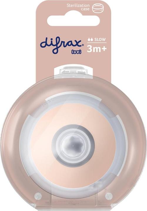 Actual product image Difrax Mammafeel dynamic bottle teat Slow 3M+ / S