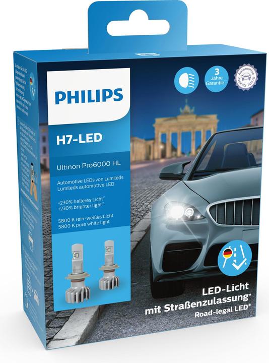 Actual product image Philips Ultinon Pro6000 (H7)