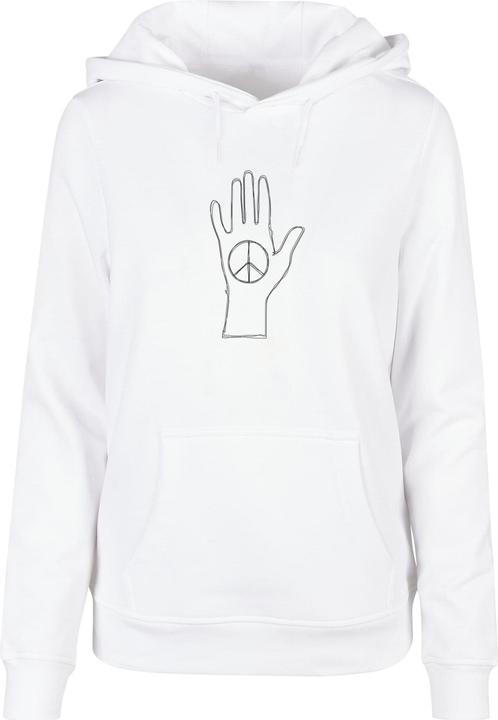 Immagine prodotto Merchcode Donna Peace - Felpa con cappuccio Basic bianca - 111701 (M)