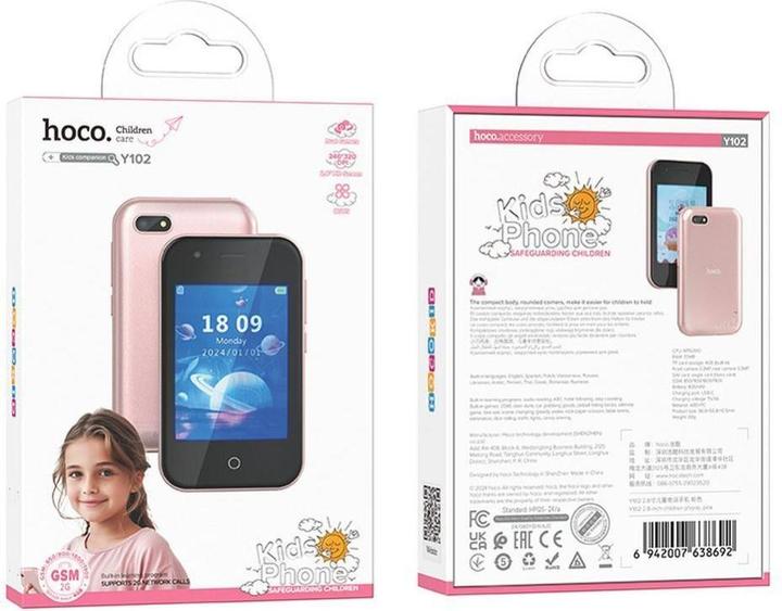 Productafbeelding Hoco Headphone with microphone smartphone for kids 2,8" Y102 pink