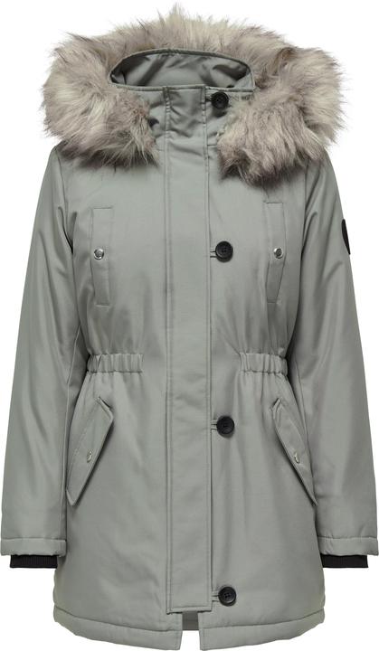 Produktbild Only Kapuze mit abnehmbarem Kunstfell-Rand Gerippte Ärmelbündchen Parka Langer Parka (S)