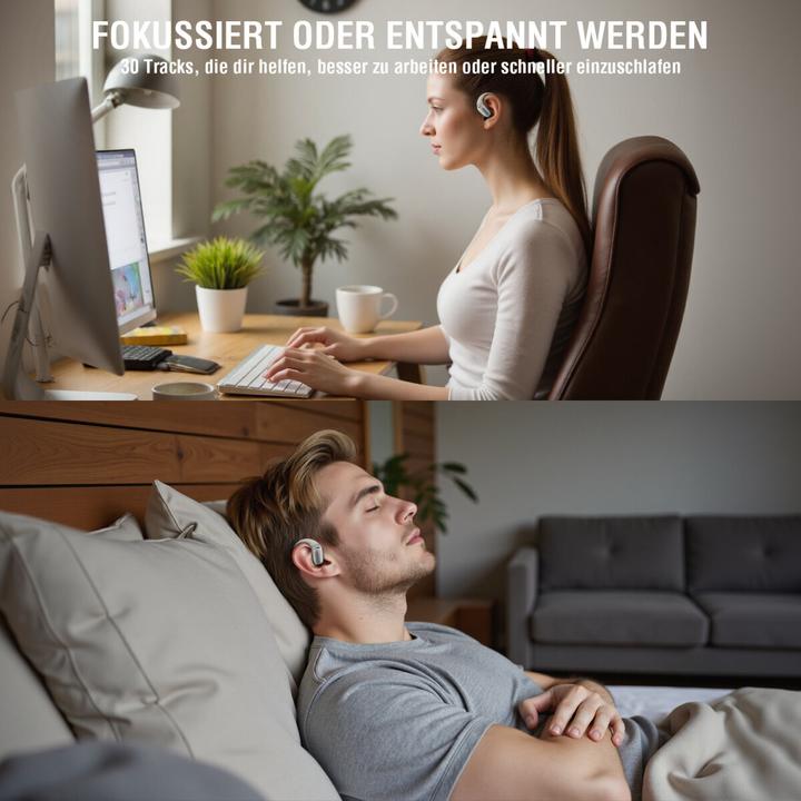 Productafbeelding 4smarts Open-Ear Bluetooth Kopfhörer SkyBuds AI Screen, Beige (Geen ruisonderdrukking, 4 h, Draadloze)