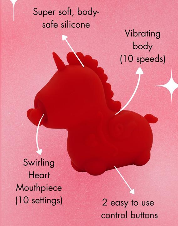 Actual product image Unihorn Cupid's Beau Vibrator Red