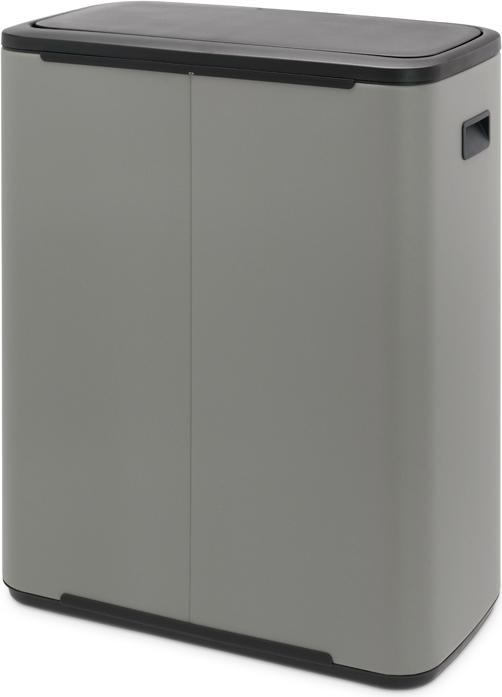 Actual product image Brabantia Bo Touch Bin 60 litre recycling bin, Mineral Concrete Grey (60 l)