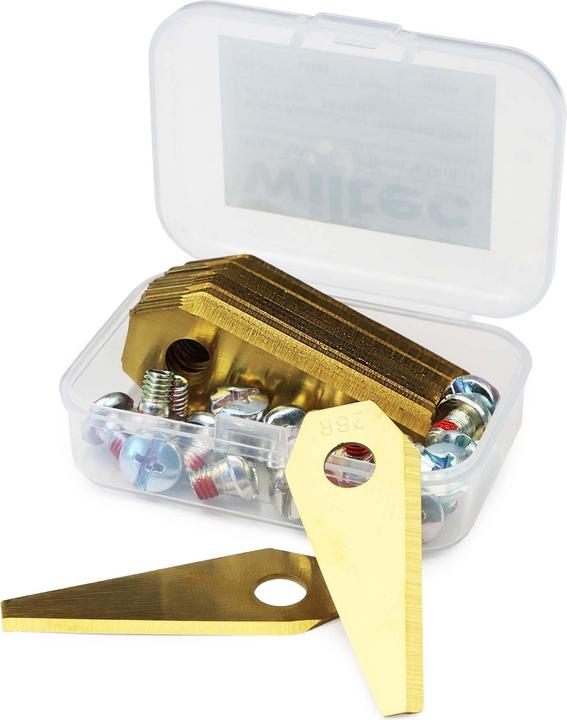 Image du produit Wiltec Rasenroboter Messer Set Titan 49x19mm 18 Stück Mähroboter Rasenmäher (Tondeuse automatique, Lawn mower blades + replacement blades garden machinery)