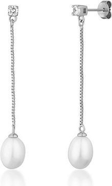 JVD Decent Silver Earrings With Pearl Svle0559sd2p100