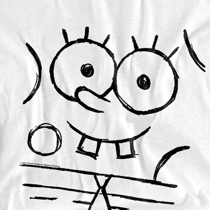 Actual product image Spongebob Squarepants Mens Sketch Smile T-Shirt (XL)