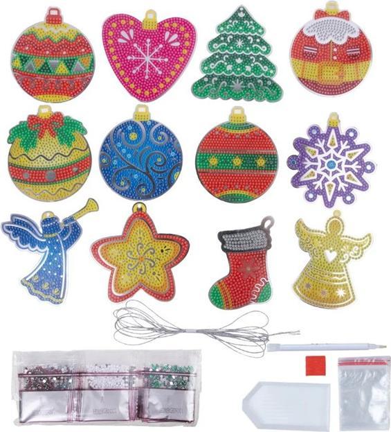 Produktbild Craft Buddy Crystal Art Dekohänger – Weihnachtsmotive