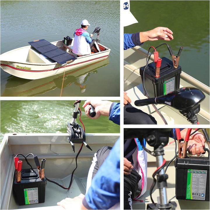 Produktbild TKA LiFePO4-Akku mit 60-Watt-Solarpanel, 12 V, 60 Ah / 768 Wh (60 W, 7.33 kg)