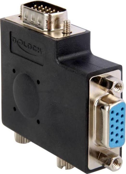 Produktbild Delock Adapter VGA Stecker auf VGA Buchse 90° (VGA, 9 cm)