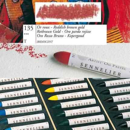 Actual product image Sennelier Oil Pastel Standard Size Or Roux 135 (Reddish brown gold, 1 x)