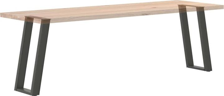 Produktbild VidaXL Couchtischbeine U-Form 2 Stk. Anthrazit 30x(30-31) cm Stahl Tischbein