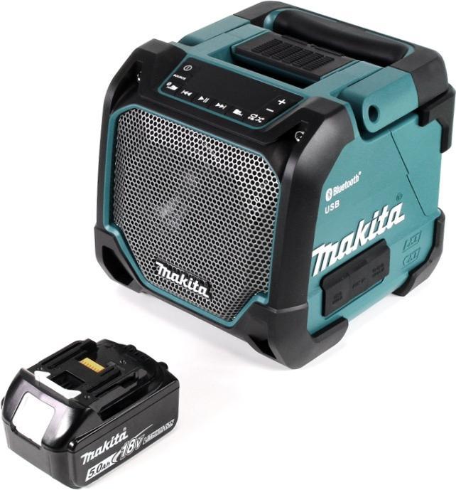 Actual product image Makita DMR 202 T1 Haut parleur de chantier sans fil 18V + Fonction Bluetooth + Connexion AUX + Port (Bluetooth)