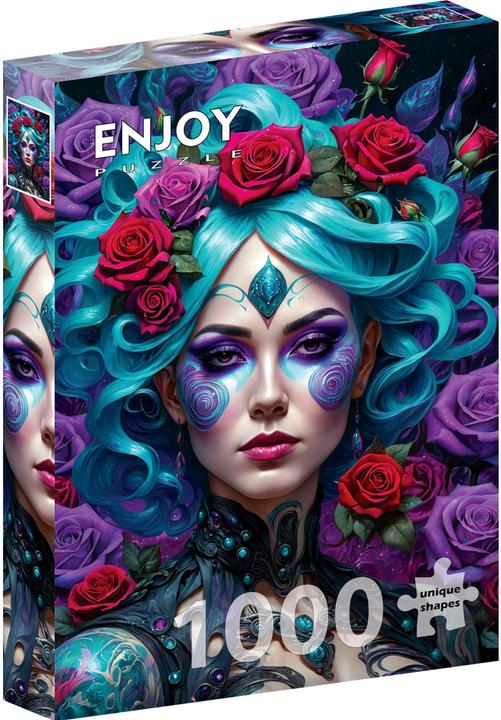 Produktbild Enjoy Puzzle Puzzle 1000 Teile - Gothic Flowers Portrait (1000 Teile)