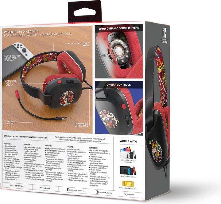 Produktbild PowerA Switch Headset wired Mario Kart Rivals (Kabelgebunden)