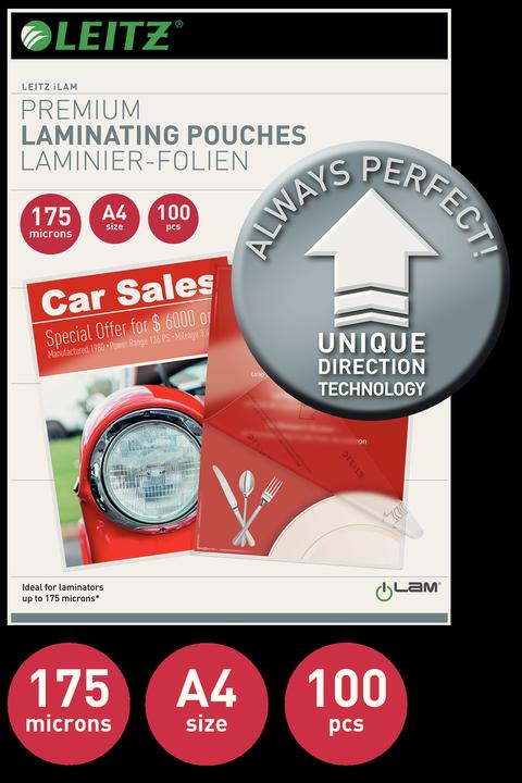 Actual product image Leitz Laminating film (A4, 100 Piece, 175 µm)