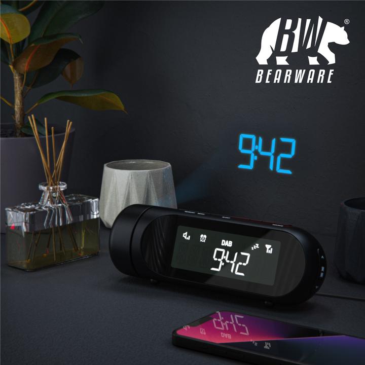 Actual product image Bearware Clock radio with projection