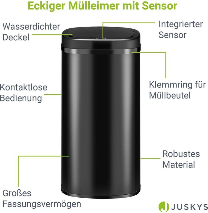 Image du produit Juskys Poubelle automatique avec capteur (70 l)