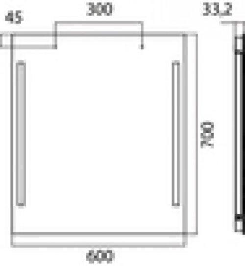 Actual product image Emco light mirror premium, LED light mirror premium 600 x 700 mm