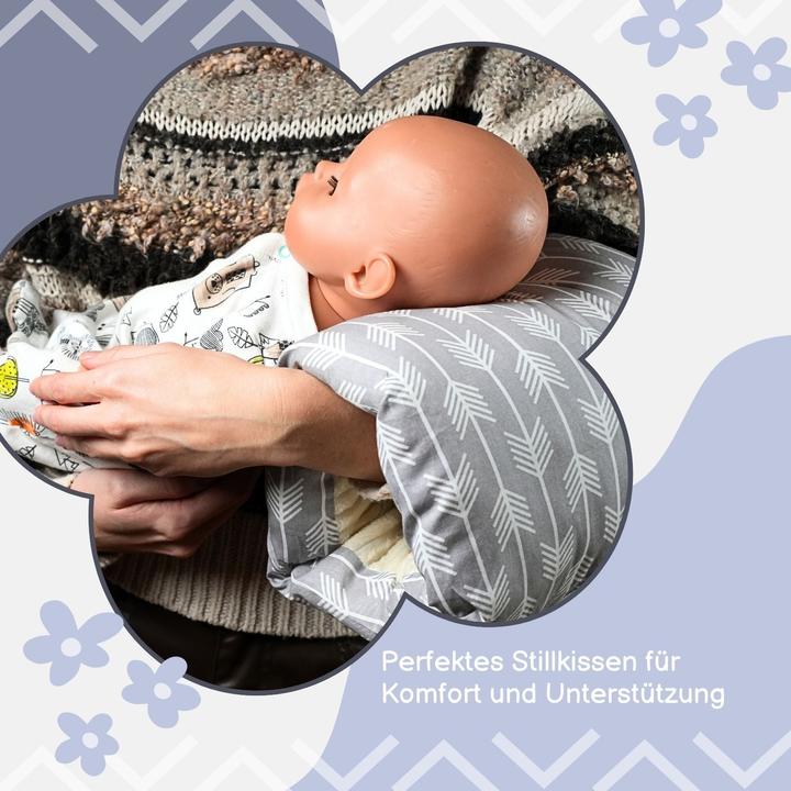 Produktbild Hermex Baby-Stillkissen Lagerungskissen Arm-Stützkissen Lagerungsrolle Entlastungspolster (26.50 cm)