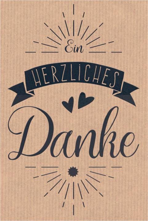 Produktbild Susy Card Mini-Gruákarte "Ein herzliches Danke" (Geschenktüte)
