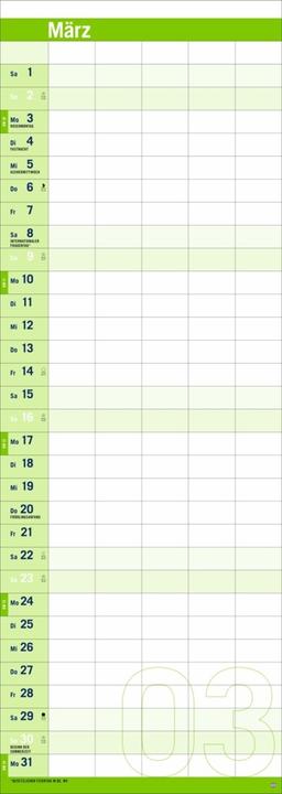 Immagine prodotto Heye Pianificatore per tutta la famiglia Calendario verticale 2025 (24,5 x 69 cm, Tedesco)