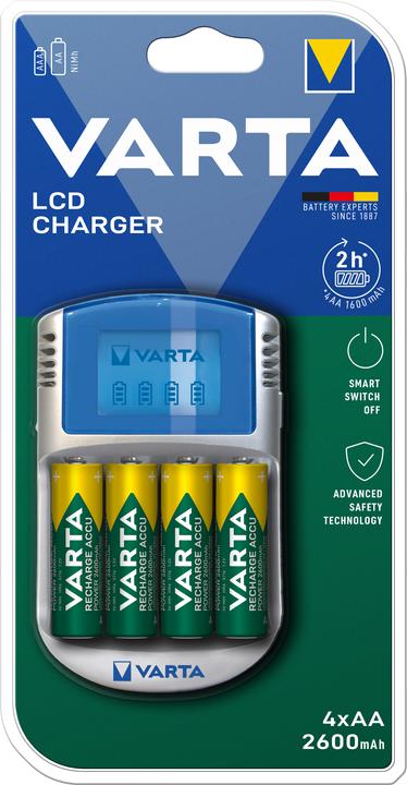 Immagine prodotto Varta LCD Charger (1 pz., AAA, AA, 2600 mAh, Caricabatterie senza batteria)