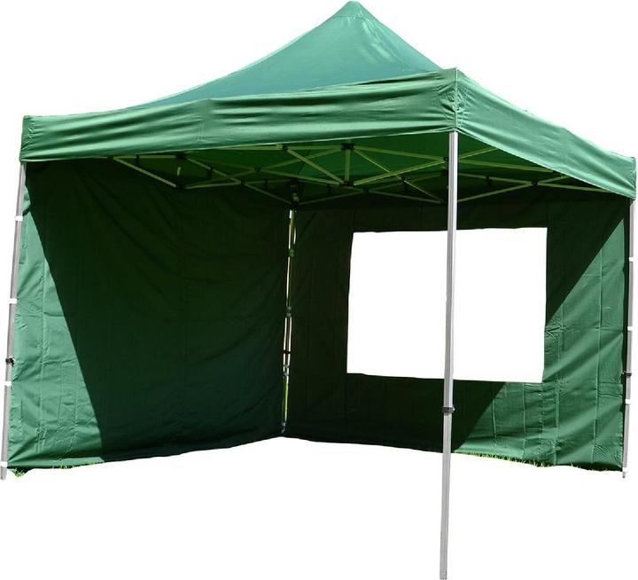 VCM Aluminium-Faltpavillon grün (300 cm, 300 cm)