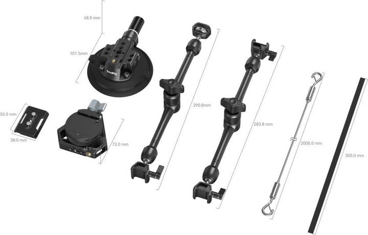 Produktbild SmallRig 4 Arm Suction Cup Camera Mount Kit SC 15K (Diverses Video Zubehör)