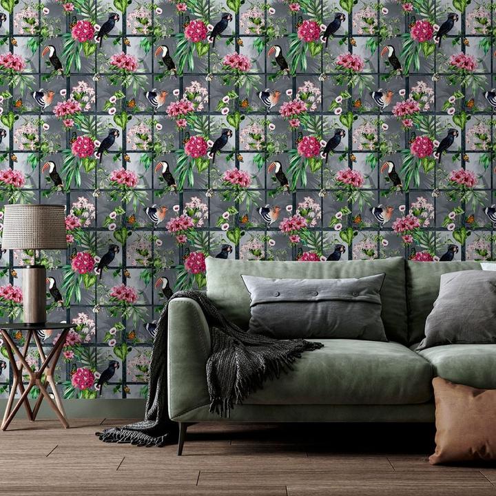 Actual product image Arthouse Cuban Tropicana Wallpaper (53 x 1000 cm)