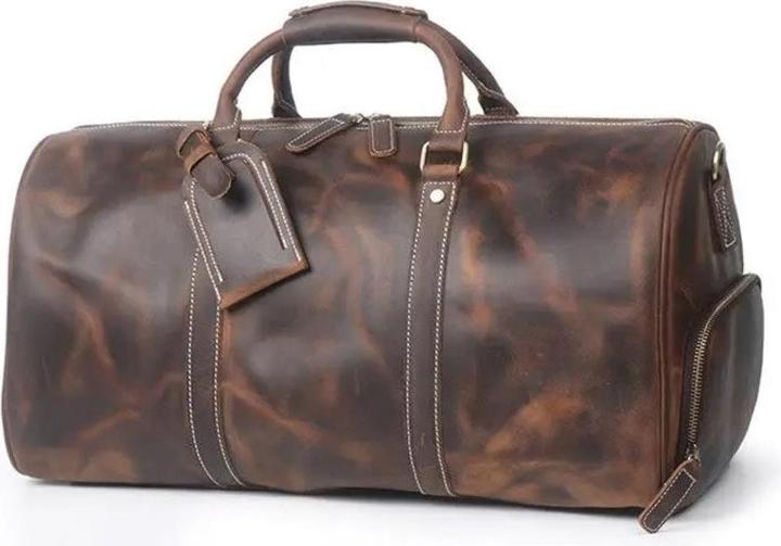 Only-Bags.Store Weekender-Tasche, Duffle Bag aus Leder