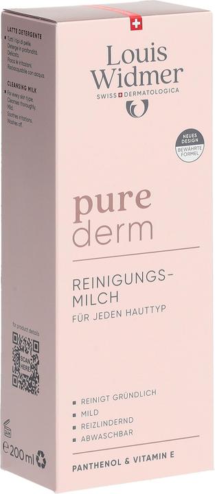 Actual product image Widmer Louis Purederm Reinigungsmilch parfumiert 200 ml (Cleansing lotion, 200 ml)