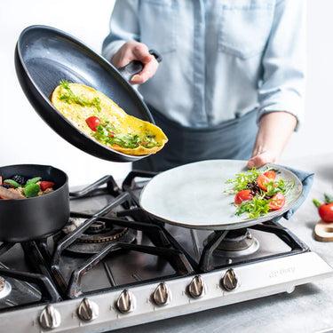 Produktbild Greenpan Memphis koekenpan 28cm - zwart - inductie - PFAS-vrij (28 cm, Bratpfanne, Keramik)