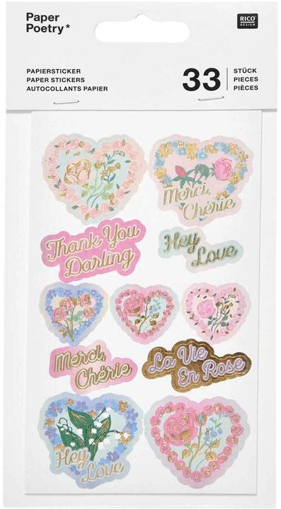 Produktbild Rico Design Papiersticker La Vie en Rose FSC MIX