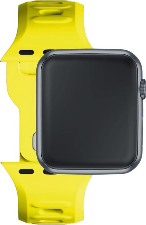 Actual product image 3MK Silicone Watch Strap żółty/yellow dla Apple Watch 42/44/45/49mm (Stainless steel, Silicone)