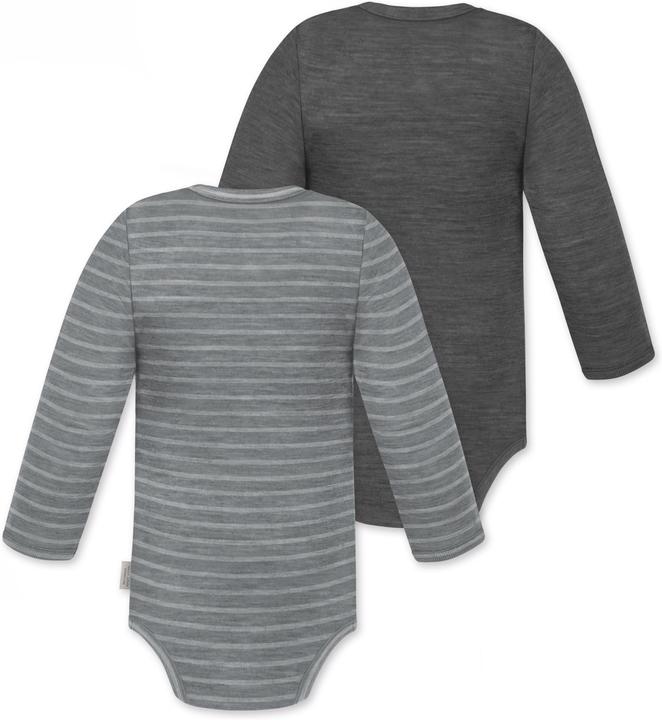 Produktbild Normani 2er Pack Baby Merino Langarmbody „Tuai" - 9401 (92)