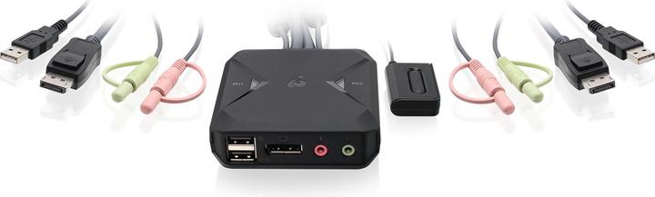 Actual product image Iogear 2 port USB DisplayPort Cable