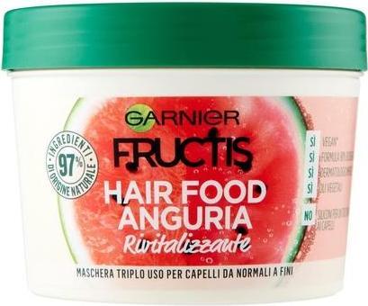 Image du produit Garnier Fructis Hair Food Masque revitalisant 3-en-1 au melon d'eau pour cheveux fins 97% d'ingrédients (390 ml)