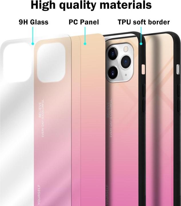 Produktbild Cadorabo TPU 2 Farben Glas Cover (Apple iPhone 11 Pro)