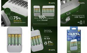 Produktbild Varta Ladegerät Akku (1 Stk., AA, 2100 mAh, Ladegerät inkl. Akku)