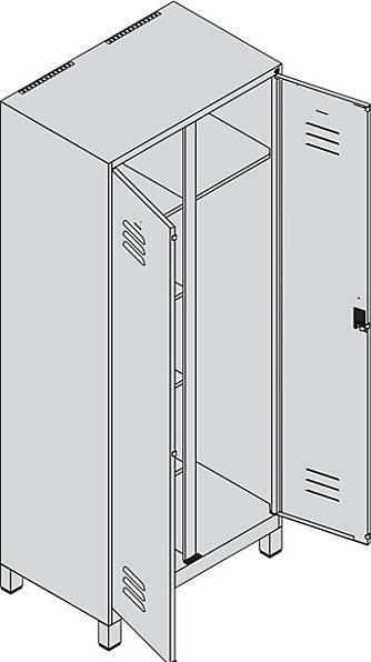 Image du produit C+P Vestiaire pour produits de nettoyage Classic PLUS (80 cm, 195 cm)