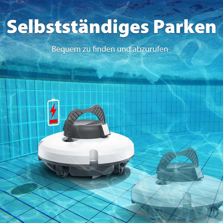 Produktbild Redkey S100 Zwembadrobot draadloos-130 Minuten Vloerreiniging-Zwembad robot-Moeiteloze