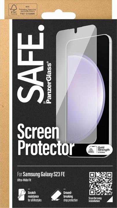 Image du produit PanzerGlass SAFE. Protecteur d'écran Ultra-Wide Fit (1 pièce(s), Samsung Galaxy S23 FE)