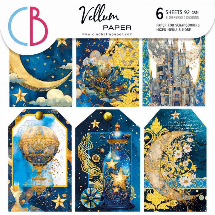 Immagine prodotto Ciao Bella Vellum Paper "Celestial", 15 x 15 cm, 6 Blatt