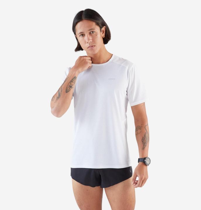 Kiprun Laufshirt kurzarm Herren atmungsaktiv - Run weiss (L)