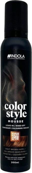 Actual product image Indola Colour Style Mousse Light Brown Hazelnut 200 ml (200 ml, Foaming agent)