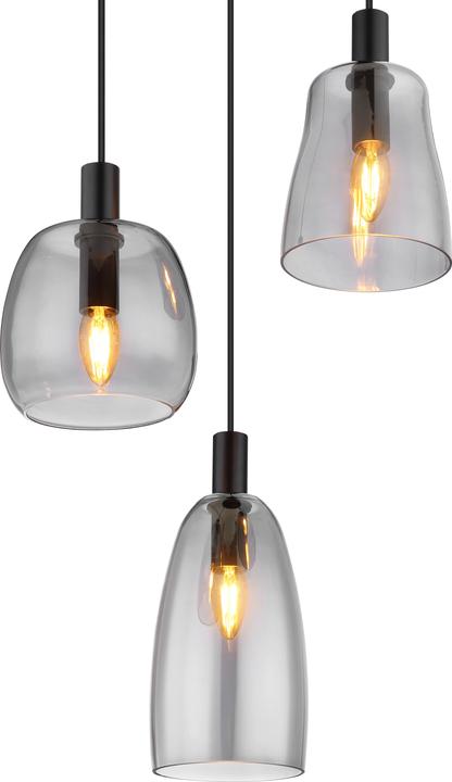 Immagine prodotto Globo Lampada A Sospensione In Metallo Nero, 3xe14 (E14)