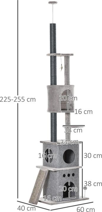 Produktbild Jamb Katzenbaum (255 cm, Hellgrau)