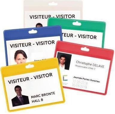 Actual product image Tarifold Name badge 70x100mm PVC yellow PU=30 pieces